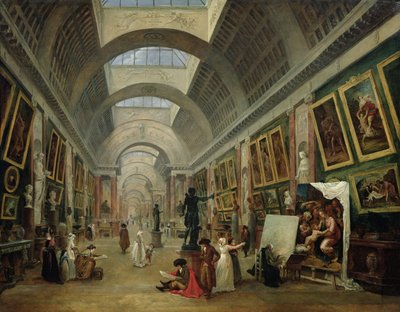 Ansicht der Großen Galerie des Louvre, 1796 von Hubert Robert